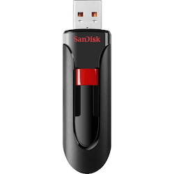 SanDisk Cruzer Glide 3.0 Usb Flash Drive, CZ600 64GB, Usb3.0, Black With Red Slider, Retractable Design, 5Y