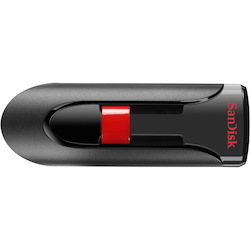 SanDisk Cruzer Glide 3.0 Usb Flash Drive, CZ600 128GB, Usb3.0, Black With Red Slider, Retractable Design, 5Y