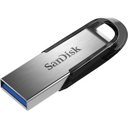 SanDisk Ultra Flair 128 GB USB 3.0 Flash Drive - Metallic - 128-bit AES