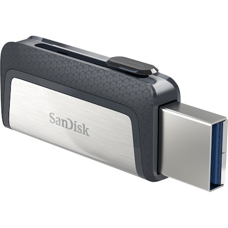 SanDisk 256GB Ultra Dual Drive Go 2-In-1 Usb-C & Usb-A Flash Drive Memory Stick 150MB/s Usb3.1 Type-C Swivel For Android Smartphones Tablets Macs PCs