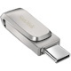 SanDisk Ultra Dual Drive Luxe 32 GB USB Type C, USB Type A Flash Drive - Stainless Steel