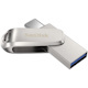 SanDisk Ultra Dual Drive Luxe 32 GB USB Type C, USB Type A Flash Drive - Stainless Steel