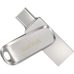 SanDisk 64GB Ultra Dual Drive Luxe Usb-C & Usb-A Flash Drive Memory Stick 150MB/s Usb3.1 Type-C Swivel For Android Smartphones Tablets Macs PCs