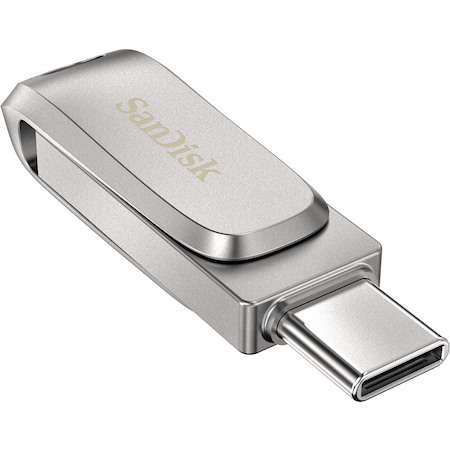 SanDisk Ultra Dual Drive Luxe 1 TB USB Type C, USB Type A Flash Drive - Stainless Steel