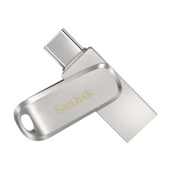 SanDisk 256GB Ultra Dual Drive Luxe Usb-C & Usb-A Flash Drive Memory Stick 150MB/s Usb3.1 Type-C Swivel For Android Smartphones Tablets Macs PCs