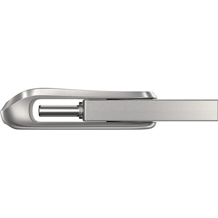 SanDisk Ultra Dual Drive Luxe 256 GB USB Type C, USB Type A Flash Drive - Stainless Steel