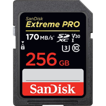 SanDisk 256GB Extreme Pro Memory Card 170MB/s Full HD & 4K Uhd Class 30 Speed Shock Proof Temperature Proof Water Proof X-Ray Proof Digital Camera