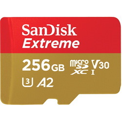 SanDisk 256GB Extreme microSD SDHC Sqxaf V30 U3 A1 Uhs-1 160MB/s R 90MB/s W 4X6 SD Adaptor Android Smartphone Action Camera Drones