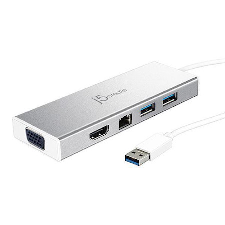 J5create Usb3.0 Mini Dock Hdmi &Amp; Vga Dual Display/Gigabit Ethernet/USB Hub