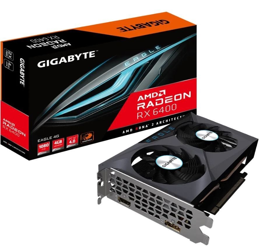 Gigabyte Amd Radeon RX 6400/Rev 1.0, Pci-E 4.0 X4/4 GB GDDR6/64 Bit, Dp/Hdmi