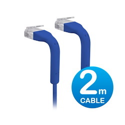 Ubiquiti UniFi Patch Cable 2M Blue, Both End Bendable To 90 Degree, RJ45 Ethernet Cable, Cat6, Ultra-Thin 3MM Diameter U-Cable-Patch-2M-RJ45-BL
