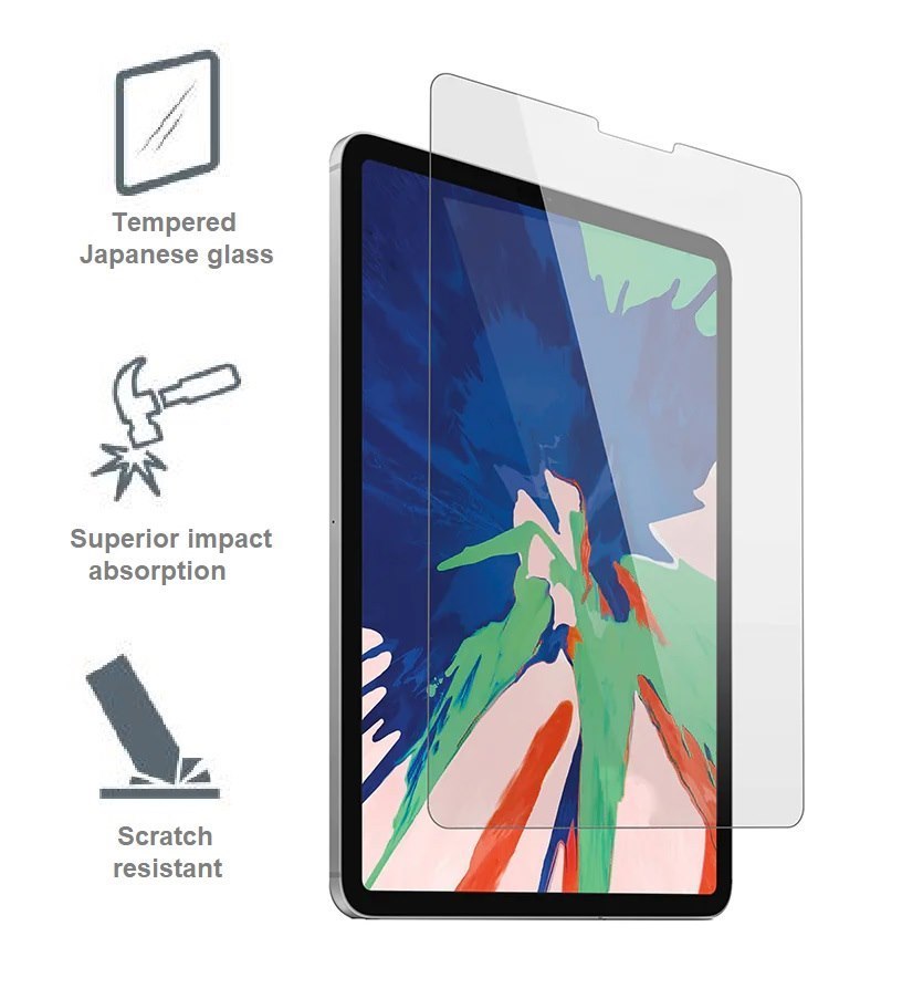 Cygnett OpticShield Apple iPad Pro (12.9') (6TH/5TH/4TH/3RD Gen) Tempered Glass Screen Protector -(CY2731CPTGL),Superior Impact Absorption,Perfect Fit