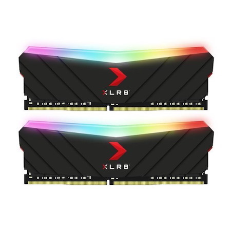 PNY XLR8 16GB (2x8GB) DDR4 Udimm 4200Mhz RGB CL19 1.4V Dual Black Heat Spreader Gaming Desktop PC Memory >3600MHz