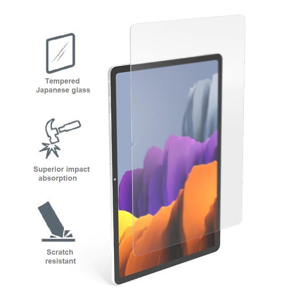 Cygnett OpticShield Samsung Galaxy Tab S9+ / Tab S8+/ Tab S7+/ Tab S7 Fe (12.4') Japanese Tempered Glass Screen Protector - (CY4020CPTGL)