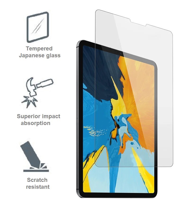 Cygnett OpticShield Apple iPad Pro (11') (4TH/3RD/2ND/1ST Gen) / iPad Air (10.9') (5TH & 4TH Gen) Tempered Glass Screen Protector - Clear(CY2704CPTGL)