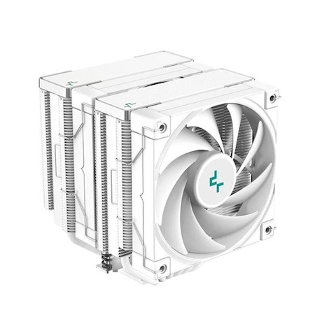 DeepCool Ak620 White Performance Dual Tower Cpu Cooler, 6 Copper Heat Pipes, 2X 120 FDB Fans, 260W Heat Dissipation LGA2066/2011-v3/1200/1511/1700