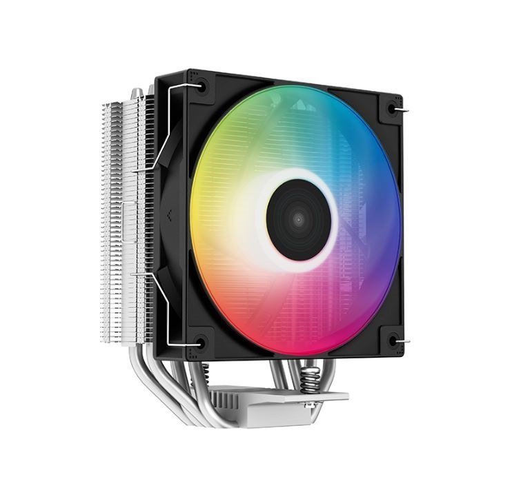 DeepCool Ag400 Led Cpu Cooler 4 Heat Pipes, 6 Colour Led, 120MM PWM Fan, Intel Lga1700/1200/1151/1150/1155 Amd Am5/Am4