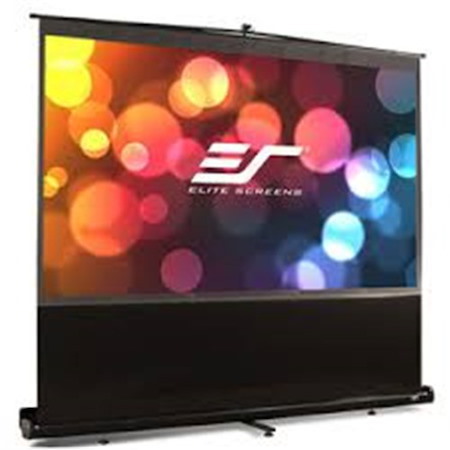 Elite Screens 123 Portable 1610 Pull-Up Projector Screen Floor Pull Up Swivel Legs Ezcinema