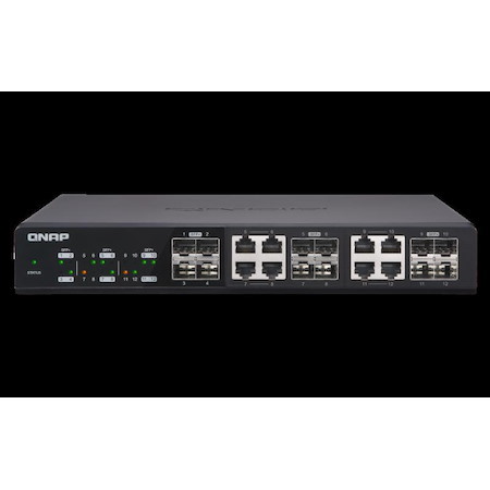 Qnap 12Port 10GBPS Switch 4 SFP 8 SFP And RJ 45 Combo Port
