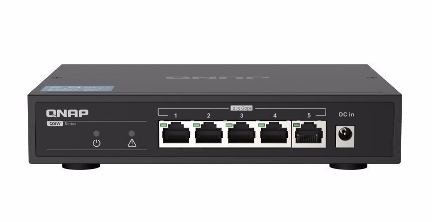 Qnap QSW-1105-5T 5 Port 2.5GBPS Auto Negotiation Unmanagened Switch