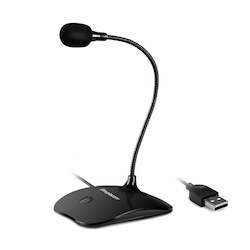 Simplecom Um350 Plug And Play Usb Desktop Microphone With Flexible Neck And Mute Button