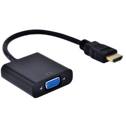 Astrotek Hdmi To Vga Converter Adapter Cable 15CM - Type A Male To Vga Female With Audio 1080P Support ~Cb8w-Cvt-Hdmivga