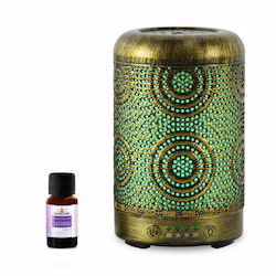 Mbeat® Activiva Metal Essential Oil And Aroma Diffuser-Vintage Gold -100ML