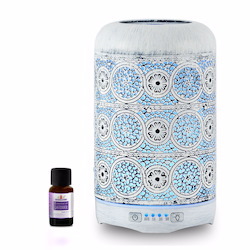 Mbeat® Activiva Metal Essential Oil And Aroma Diffuser-Vintage White -260ML