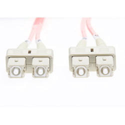 4Cabling 3M SC-SC Om1 Multimode Fibre Optic Cable: Salmon Pink