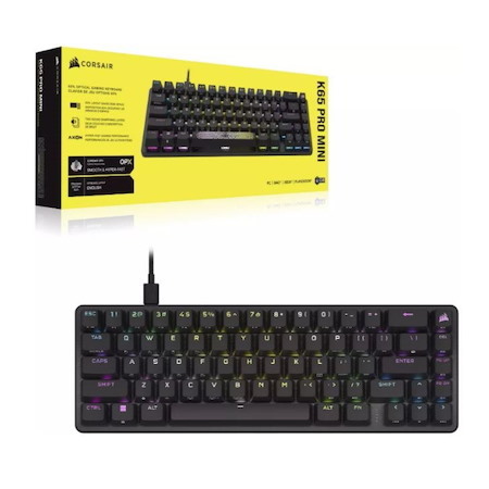 Corsair K60 Pro MN Opx RGB Optical-Mechanical Gaming Keyboard, Backlit RGB Led, Corsair Opx, Black,
