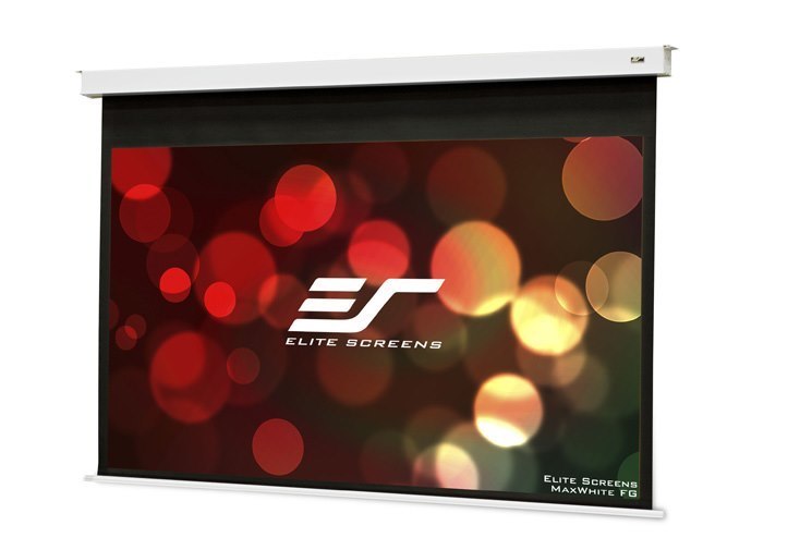 Elite Screens 120 Motorised 169 Recessed Screen Ir & RF Control White Evanesce Tab Tension B Series