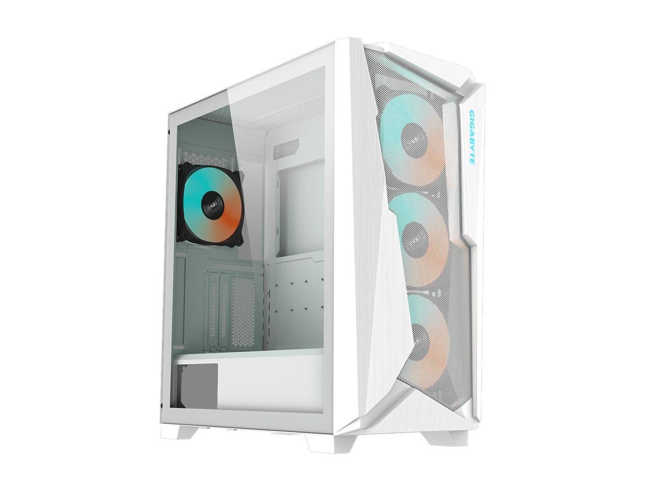 Gigabyte C301 Glass White - White Mid Tower PC Gaming Case