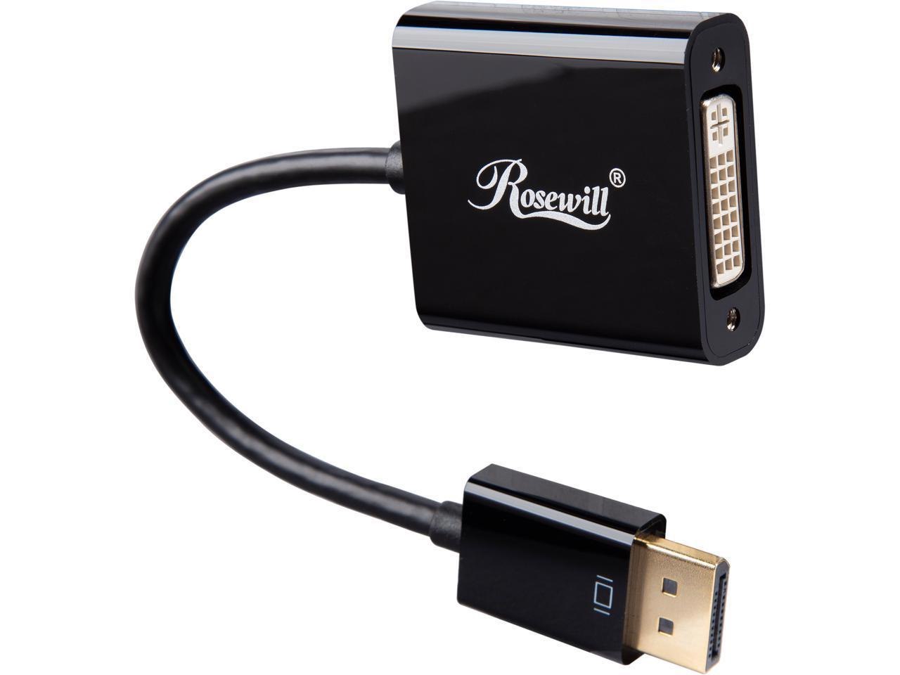 Rosewill Cl-Ad-Dp2dvi-6-Bk DP DisplayPort To Dvi Video Adapter Converter