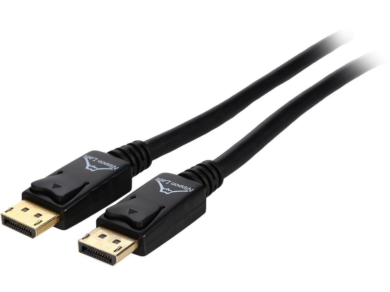 Nippon Labs DP-6-BR2 6 FT. DP DisplayPort 1.2 HBR2 Male To Male 28Awg Cable With Gold Plated Connectors