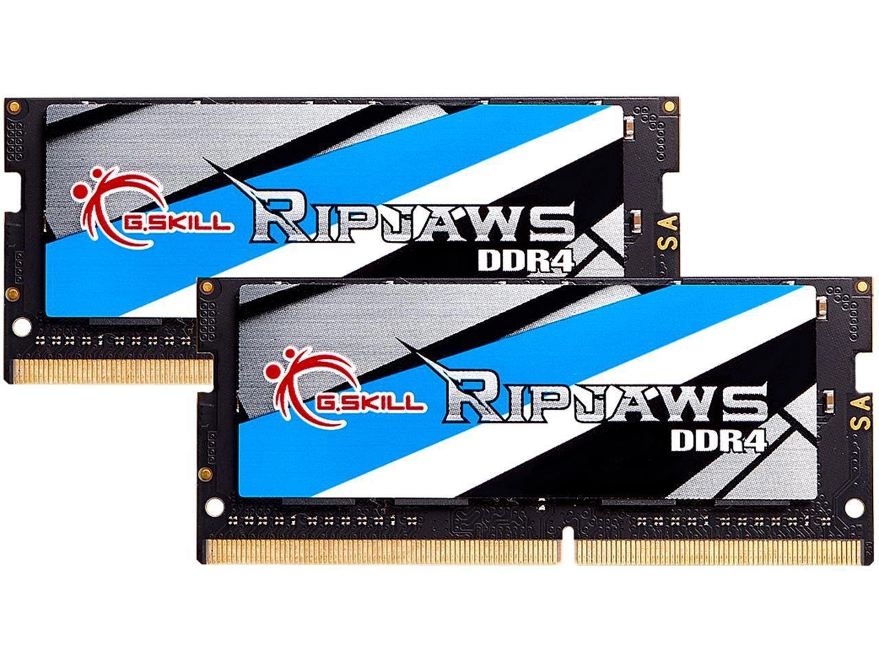 G.Skill Ripjaws Series 16GB (2 X 8GB) 260-Pin DDR4 So-Dimm DDR4 2666 (PC4 21300) Laptop Memory Model F4-2666C18D-16GRS