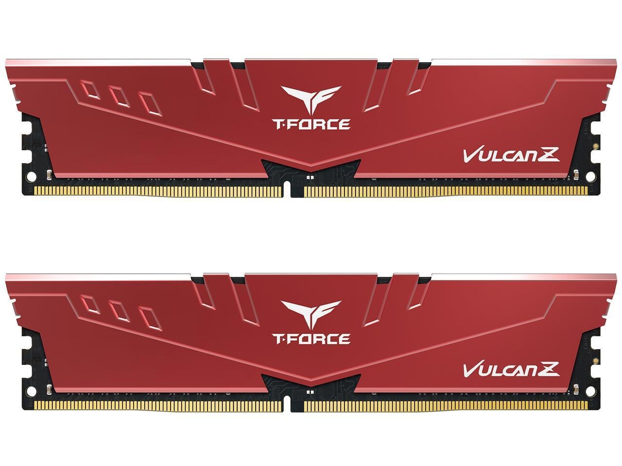 Team T-Force Vulcan Z 64GB (2 X 32GB) DDR4 3600 (PC4 28800) Desktop Memory Model TLZRD464G3600HC18JDC01