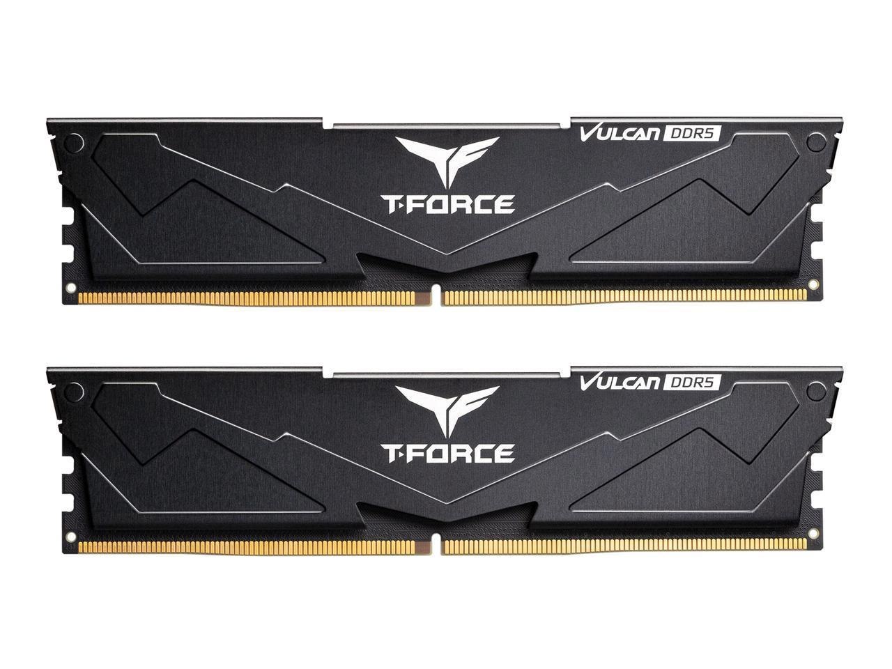 Team T-Force Vulcan 16GB (2 X 8GB) 288-Pin PC Ram DDR5 5200 (PC5 41600) Desktop Memory Model FLBD516G5200HC40CDC01