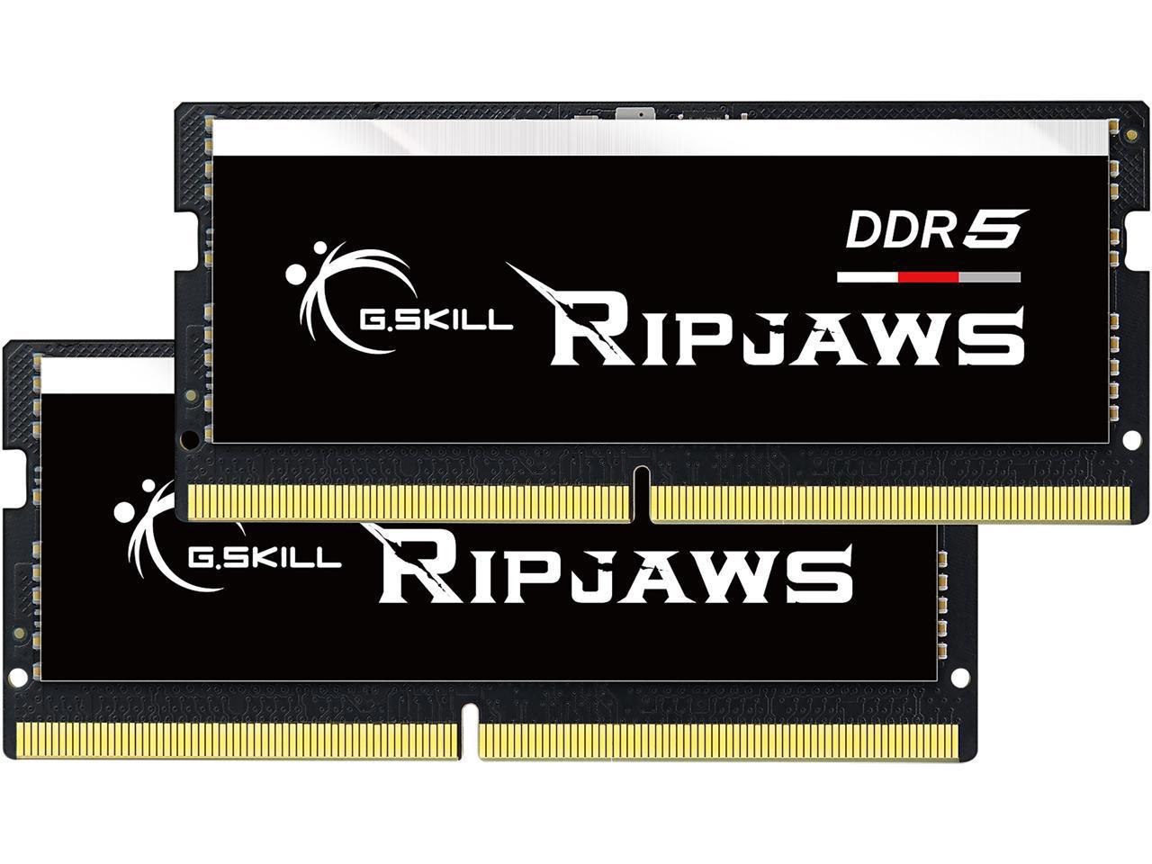 G.Skill Ripjaws Series 64GB (2 X 32GB) 262-Pin DDR5 So-Dimm DDR5 4800 (PC4 38400) Laptop Memory Model F5-4800S4039a32gx2-Rs