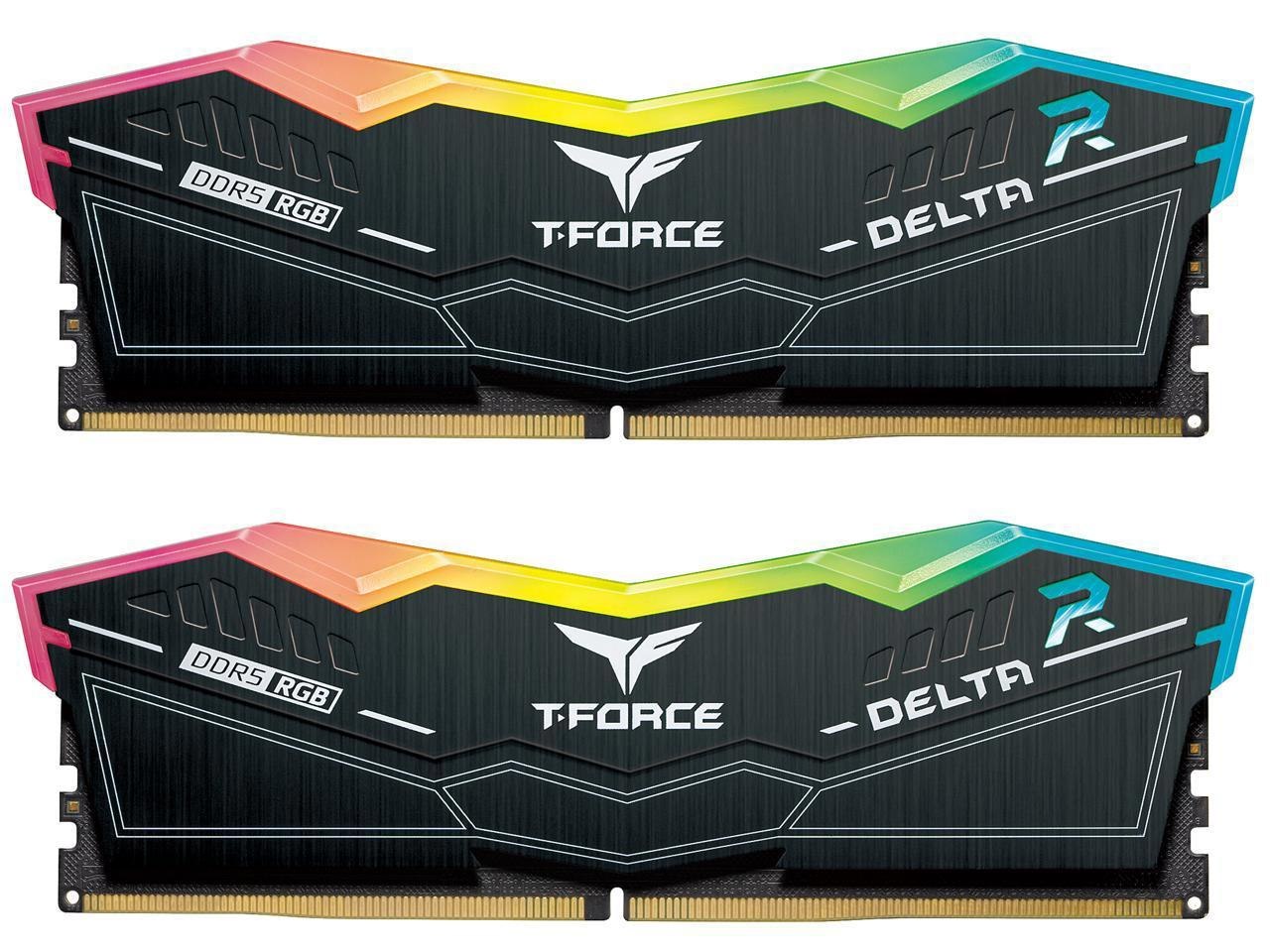 Team T-Force Delta RGB 32GB (2 X 16GB) 288-Pin PC Ram DDR5 6000 (PC5 48000) Desktop Memory Model FF3D532G6000HC30DC01