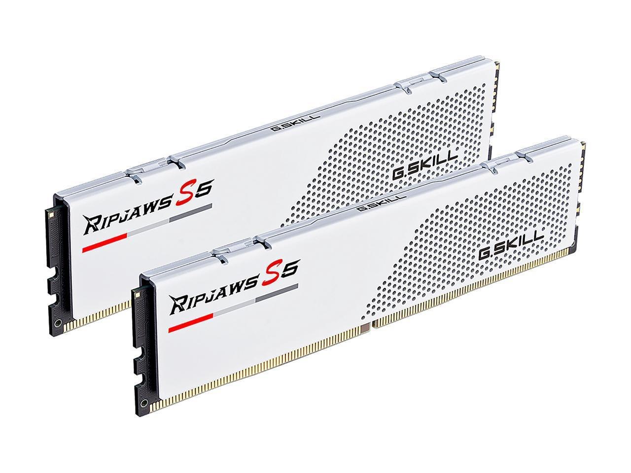 G.Skill Ripjaws S5 Series 32GB (2 X 16GB) 288-Pin PC Ram DDR5 5600 (PC5 44800) Desktop Memory Model F5-5600J3036D16GX2-RS5W