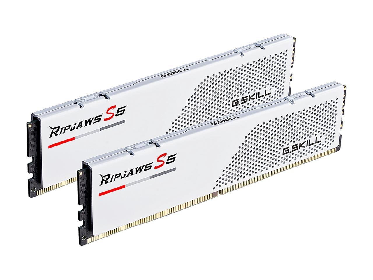 G.Skill Ripjaws S5 Series 64GB (2 X 32GB) 288-Pin PC Ram DDR5 5600 (PC5 44800) Desktop Memory Model F5-5600J3036D32GX2-RS5W