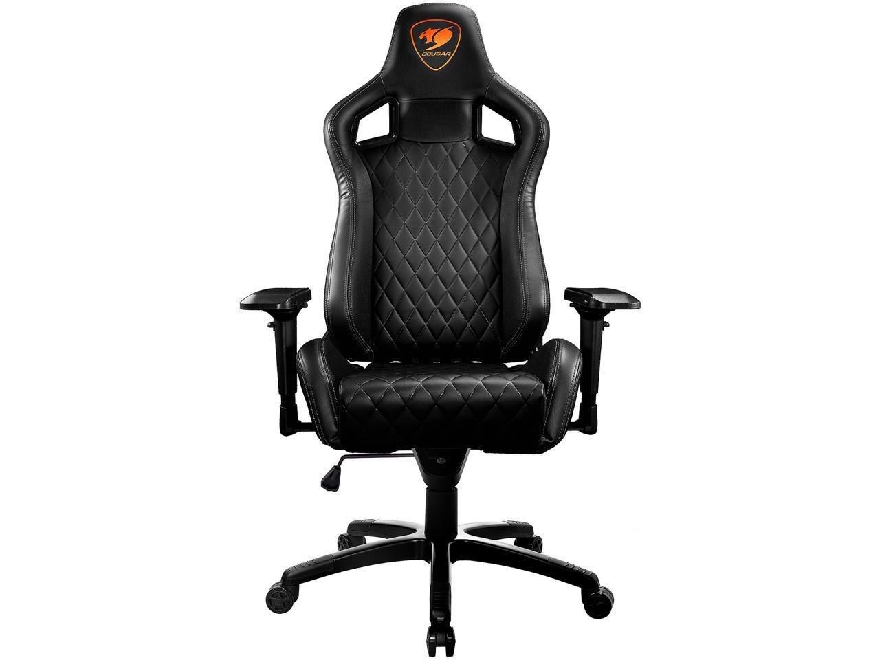 Cougar Armor S (Black) Luxury Gaming Chair With Breathable Premium PVC Leather And Body-Embracing High Back Design