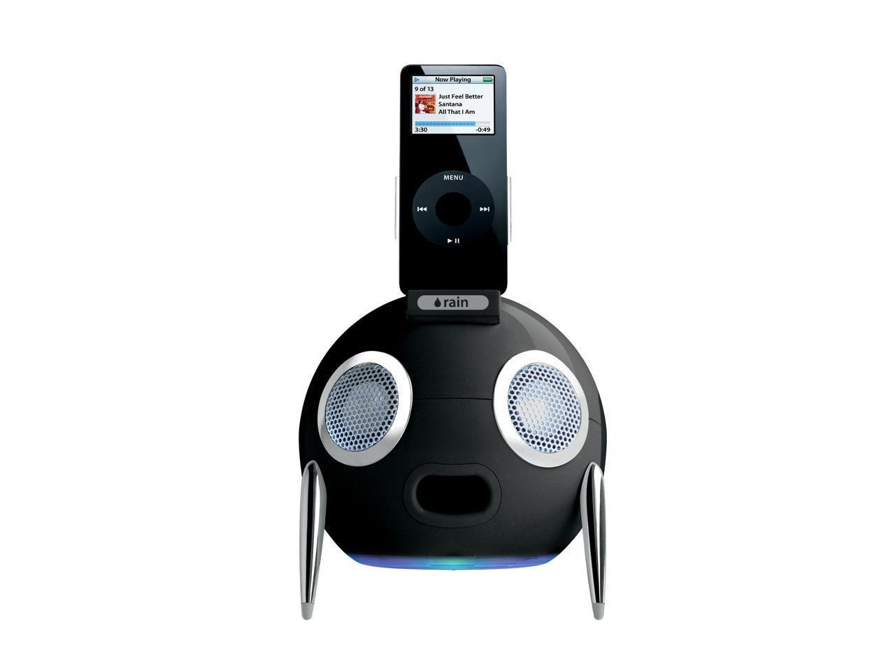 Rain Design Rain iWoofer 2.1 Speaker System W/ FM Radio For iPod Nano (Black) Model 10053