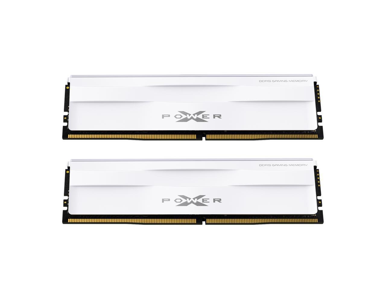 Silicon Power DDR5 64GB (32GBx2) Zenith 5600MHz (PC5-44800) 288-Pin CL40 1.25V Udimm Desktop Memory Module Ram Sp064gxlwu560fdg Metallic White