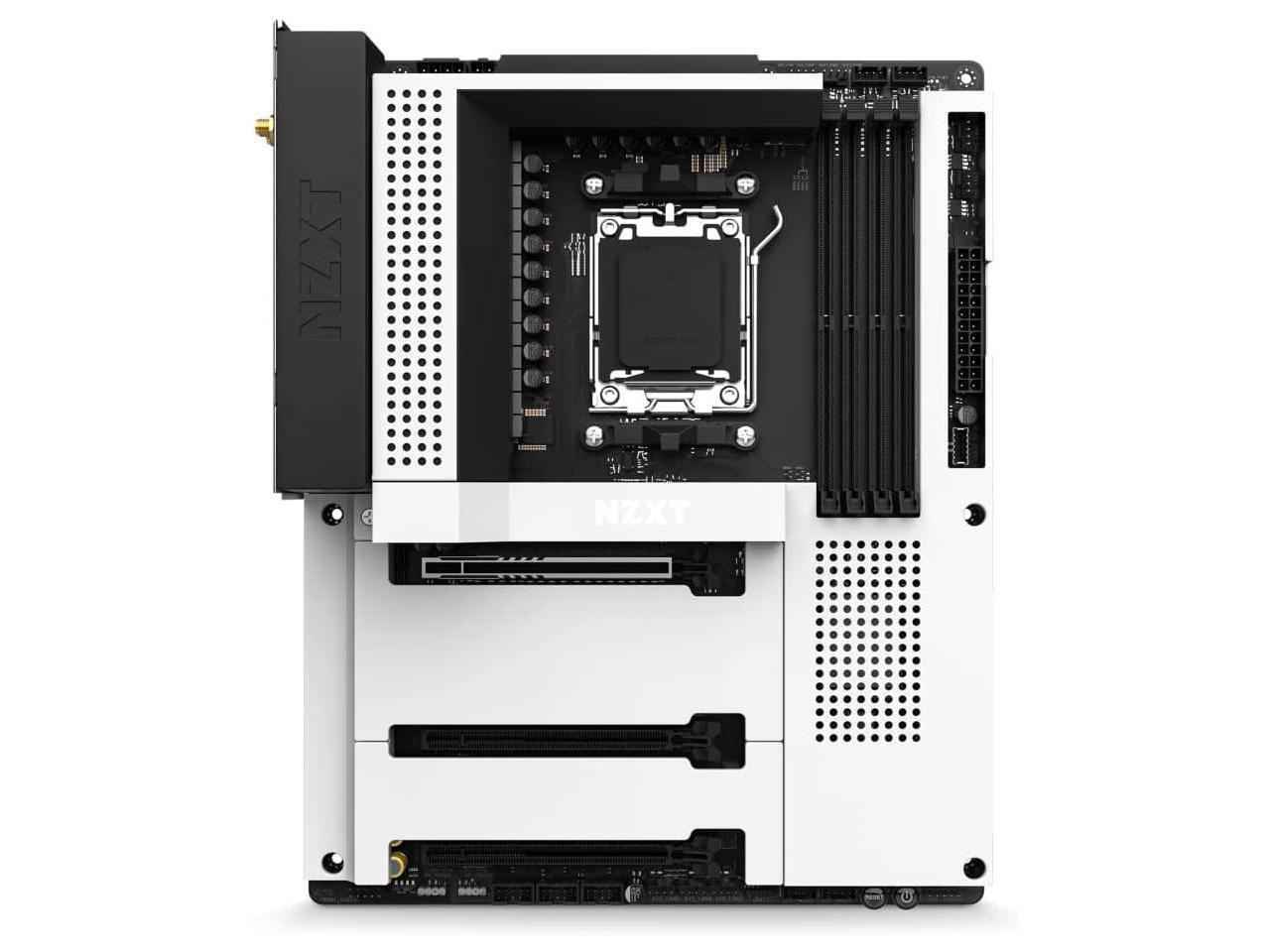 NZXT N7 B650e - N7-B65XT-W1 - Amd B650 Chipset (Supports Amd 7000 Series CPUs) - Atx Gaming Motherboard - Integrated Rear I/O Shield - WiFi 6 Connectivity - White