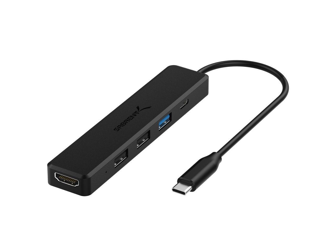 Sabrent Multi-Port Usb Type-C Hub With 4K Hdmi | Power Delivery (60 Watts) | 1 Usb 3.0 Port | 2 Usb 2.0 Ports (HB-TC5P)