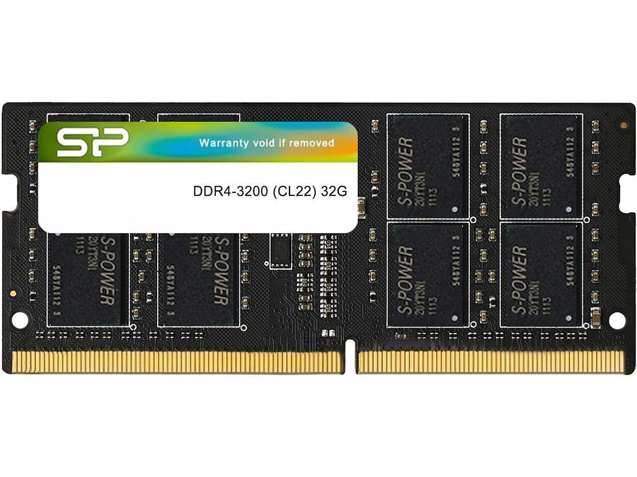 Silicon Power 32GB 260-Pin DDR4 So-Dimm DDR4 3200 (PC4 25600) Laptop Memory Model Sp032gbsfu320b02xc