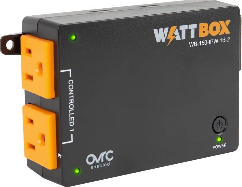 WattBox® 150 Series IP Power Controller (Ultra Compact) - 1 Controlled Bank, 2 Outlets (Wi-Fi or Wired)