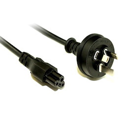 4Cabling Iec C5 Clover Leaf Style Appliance Power Cable Black 2M