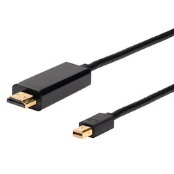 4Cabling 2M Mini DisplayPort Male To Hdmi 2.0 Male Cable. 4K2K @60Hz. Black